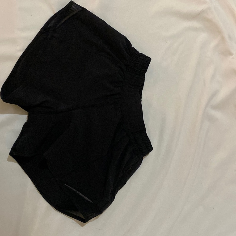 Black lululemon running shorts